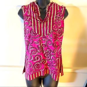 Tory Burch Sleeveless Paisley Top sz 2 NWOT